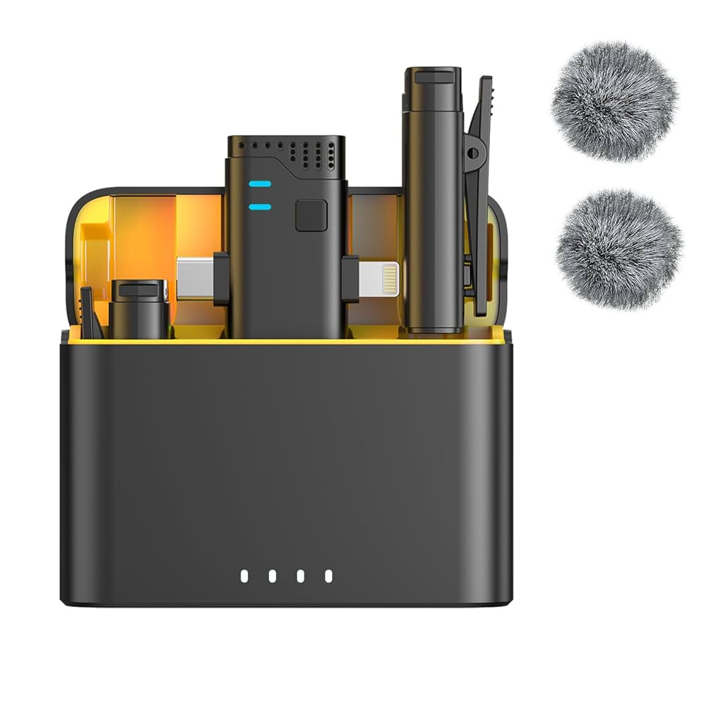Micrófono A8 Inalámbrico para iPhone y Android Lav Mic USB C y Ligthing