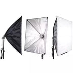 KIT DE ILUMINACIÓN de SOFTBOX+ SOCKET + BOMBILLO LUZ FRIA+TRIPODE 2M