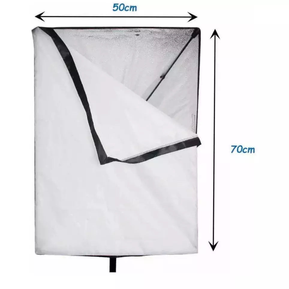 KIT DE ILUMINACIÓN de SOFTBOX+ SOCKET + BOMBILLO LUZ FRIA+TRIPODE 2M